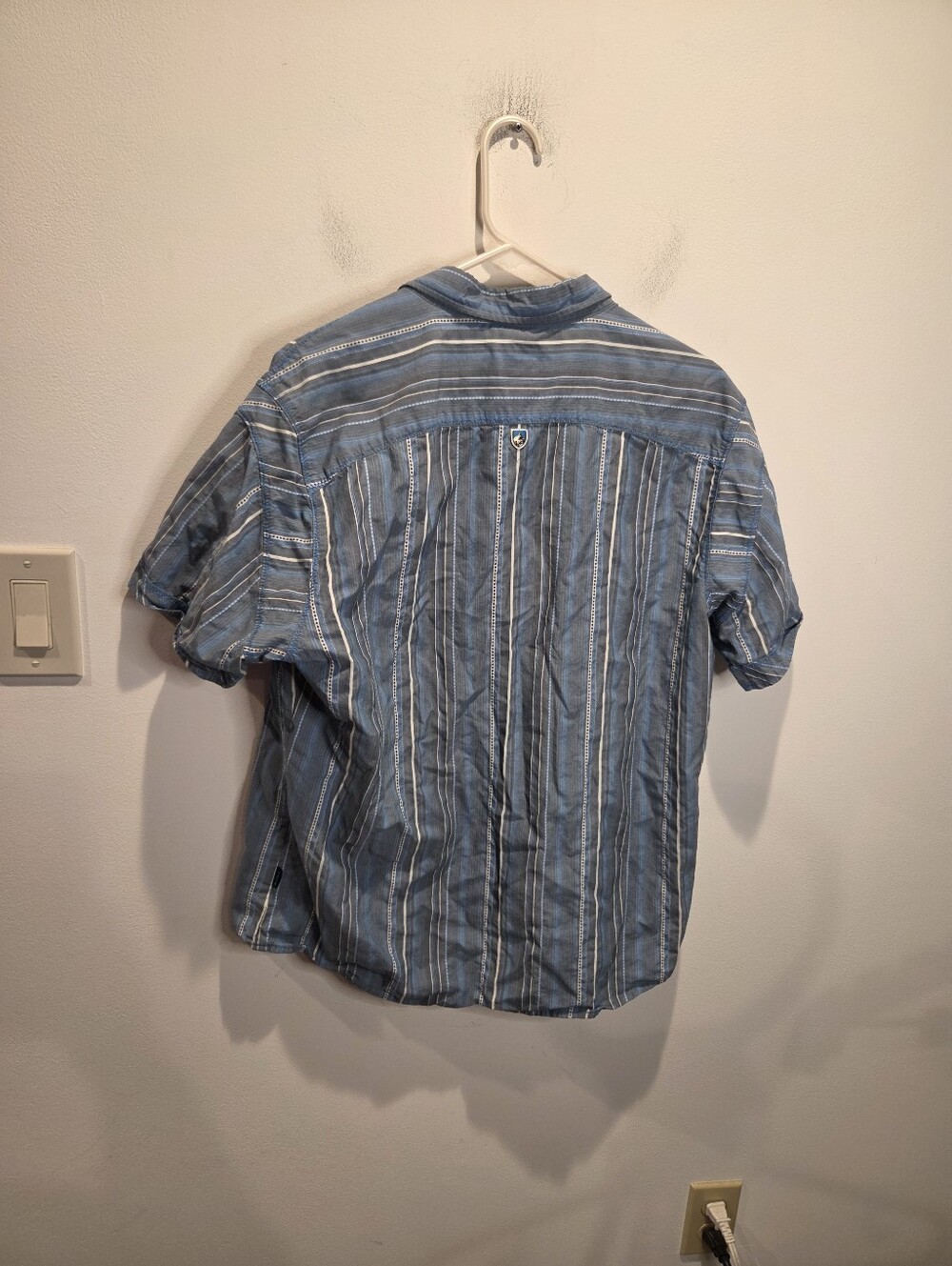 Kuhl Size L Suncel Bkue Striped Hiking Shirt - Picture 3 of 5